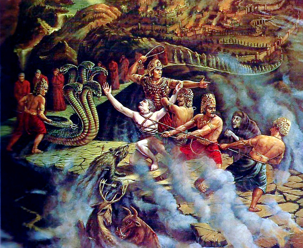 Attack by Caṇḍavega on the City of King Purañjana
