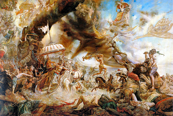 DEMONS PRESENTLY BATTLE FOR CONTROL OF EARTH
