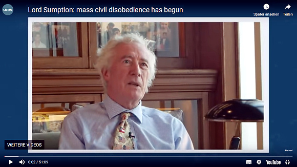 Lord Sumption: civil disobedience has begun