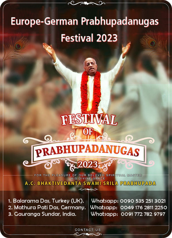 Invitation to participate in the German Prabhupadanuga Festival 2023